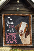 Just Loves Boer Goat, Quilt Blanket Great Customized Blanket Gifts For Birthday Christmas Thanksgiving