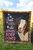 Just Loves Boer Goat, Quilt Blanket Great Customized Blanket Gifts For Birthday Christmas Thanksgiving