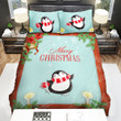 The Christmas Art, Dancing Penguin Merry Christmas Bed Sheets Spread Duvet Cover Bedding Sets