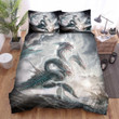 Sea Monster, Hydra In The Storm Bed Sheets Spread Duvet Cover Bedding Sets