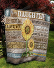 Personalized To My Daughter Sunflower Quilt Blanket From Mom You're Are Not Only The One Great Customized Blanket Gifts For Birthday Christmas Thanksgiving