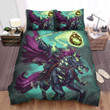 Halloween The Headless Horseman In Green Flame Painting Bed Sheets Spread Duvet Cover Bedding Sets