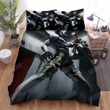 Halloween Werewolf Fighting A Man In Elevator Bed Sheets Spread Duvet Cover Bedding Sets