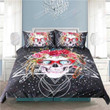 Cool Native Sugar Skull Cotton Bed Sheets Spread Comforter Duvet Cover Bedding Sets