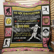 Personalized Softball To My Daughter From Mom You Will Always Be My Baby Girl Quilt Blanket Great Customized Gifts For Birthday Christmas Thanksgiving Perfect Gifts For Softball Lover