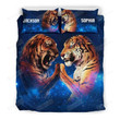 Tiger Heart Shape Personalized Custom Name Duvet Cover Bedding Set
