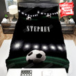 Soccer Ball On The Field With Light Bed Sheets Spread Comforter Duvet Cover Bedding Sets