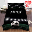 Soccer Ball On The Field With Light Bed Sheets Spread Comforter Duvet Cover Bedding Sets