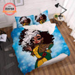 Personalized Fashion Black Girl Cotton Bed Sheets Spread Comforter Duvet Cover Bedding Sets Perfect Gifts For Daughter Girlfriend Wife