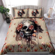 Skull And Flowers Art Bedding Set Bed Sheets Spread Comforter Duvet Cover Bedding Sets