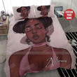 Black Girl Two Buns Moon Custom Name Duvet Cover Bedding Set