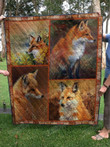 Fox Make Happy Fox And Nature Quilt Blanket Great Customized Blanket Gifts For Birthday Christmas Thanksgiving Perfect Gifts For Fox Lovers