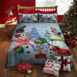 Snowman Christmas Bed Sheets Spread Comforter Duvet Cover Bedding Sets