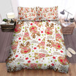 The Christmas Art, Merry Reindeer Of Christmas Bed Sheets Spread Duvet Cover Bedding Sets