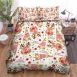 The Christmas Art, Merry Reindeer Of Christmas Bed Sheets Spread Duvet Cover Bedding Sets