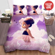 Personalized Black Baby Girl In The Cloud Cotton Bed Sheets Duvet Cover Bedding Sets