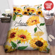Sunflowers Personalized Custom Name Duvet Cover Bedding Set