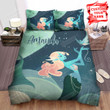 Mermaid Blue Coral Hair Bed Sheets Spread Comforter Duvet Cover Bedding Sets