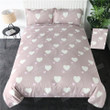 Reversible Hearts Cotton Bed Sheets Spread Comforter Duvet Cover Bedding Sets