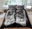Skull King And Queen Personalized Custom Name Duvet Cover Bedding Set