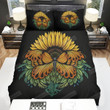 Sunflower Butterfly Illustration Bed Sheets Spread Comforter Duvet Cover Bedding Sets