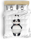 Panda White Bed Sheets Duvet Cover Bedding Sets