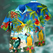 Parrots High By The Beach Hawaiian Shirt