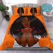 Sending Love Positive Black Girl Custom Name Duvet Cover Bedding Set