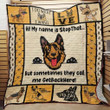 German Shepherd My Name Is Stop That But Sometimes They Call Me Get Back Here Quilt Blanket Great Customized Blanket Gifts For Birthday Christmas Thanksgiving