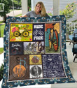 Cycling Life Is A Beautiful Ride Quilt Blanket Great Customized Blanket Gifts For Birthday Christmas Thanksgiving