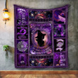November Girl The Soul Of A Witch Purple Silhouette Quilt Blanket Great Customized Blanket Gifts For Birthday Christmas Thanksgiving
