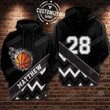 Personalized Basketball Zikzak Black Custom 3D All Over Print Hoodie, Zip-up Hoodie