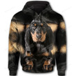 Black And Tan Coonhound Cute Dog Face 3D All Over Print Hoodie, Zip-up Hoodie