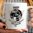 Personalized Daddy Sonogram First Father's Day Basketball Dad Mug Gifts For Dad, Him, Father's Day ,Birthday, Anniversary Customized Photo and Year Ceramic Coffee Mug 11-15 Oz