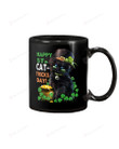 Black Cat Leprechaun- Mug Happy Patrick's Day , Gifts For Birthday, Thanksgiving Anniversary Ceramic Coffee 11-15 Oz