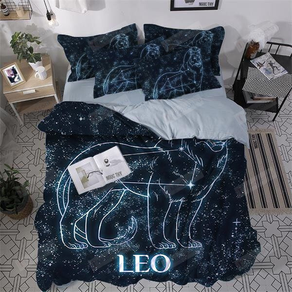 Leo Cotton Bed Sheets Spread Comforter Duvet Cover Bedding Sets