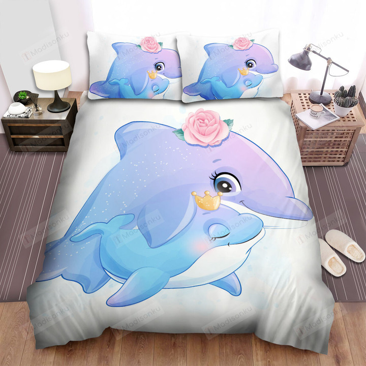 The Wildlife - The Cute Dolphin Prince Art Bed Sheets Spread Duvet Cover Bedding Sets