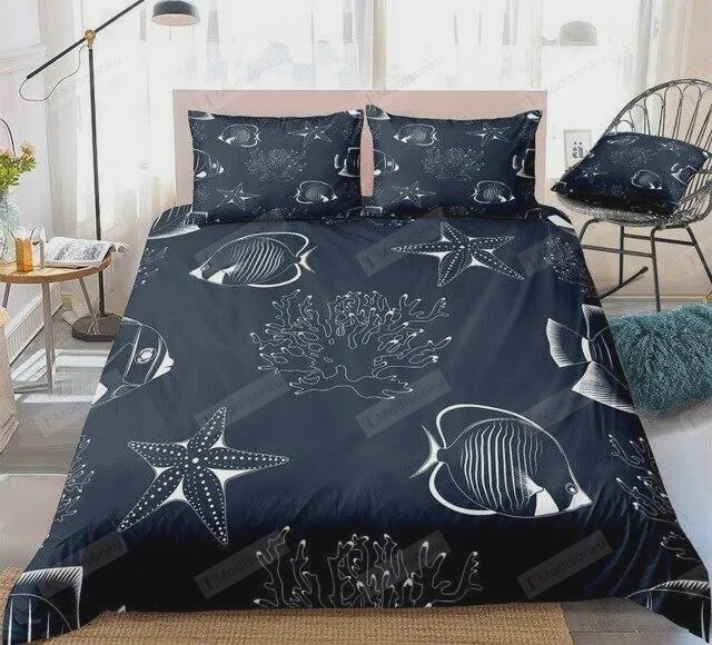 Coral Sea Starfish Sea Life Ocecan Cotton Bed Sheets Spread Comforter Duvet Cover Bedding Sets
