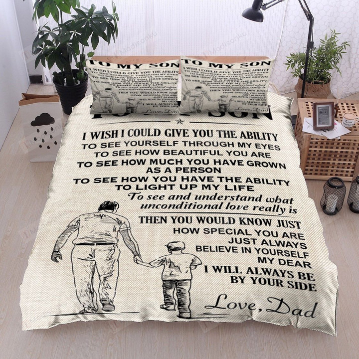 Personalized Family Dad To Son You Are So Special Cotton Bed Sheets Spread Comforter Duvet Cover Bedding Sets