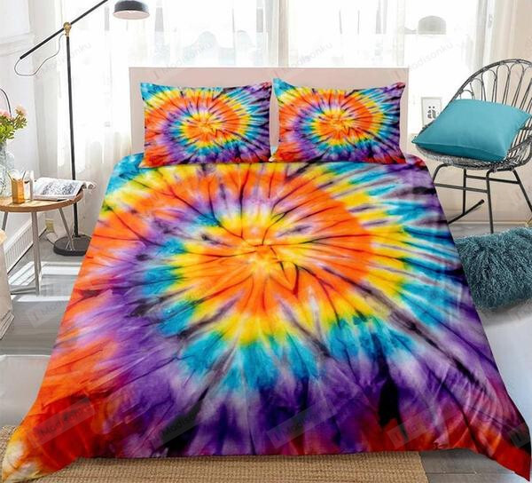 Tie-Dyed Colorful Paintings Cotton Bed Sheets Spread Comforter Duvet Cover Bedding Sets