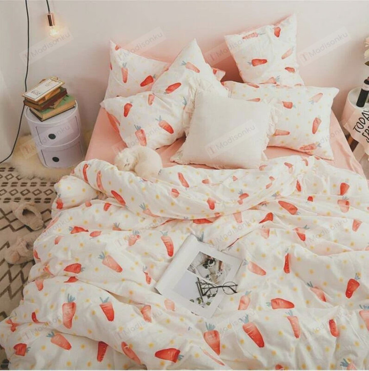 Carrot Cartoon Bedding Set (Duvet Cover & Pillow Cases)