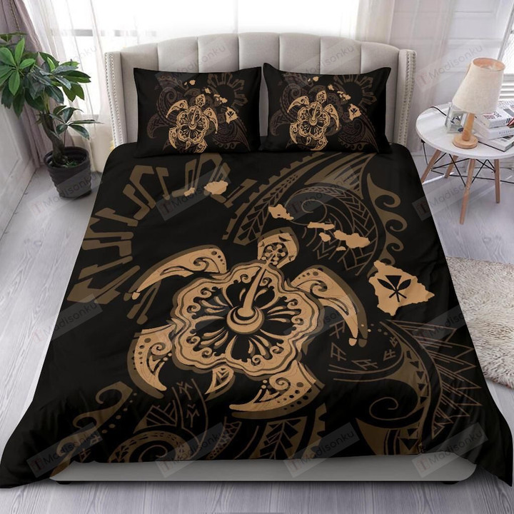 Gold Turtle Cotton Bed Sheets Spread Comforter Duvet Cover Bedding Sets