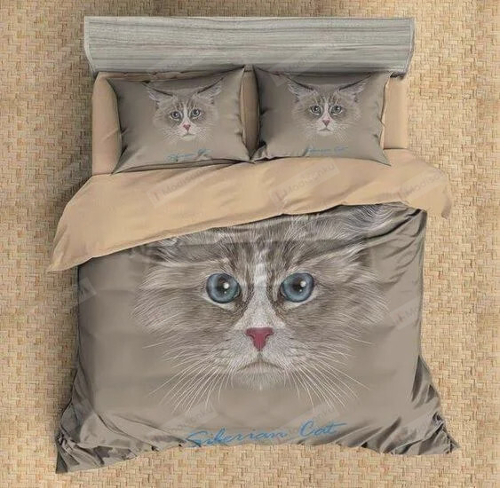 Siberian Cat Cotton Bed Sheets Spread Comforter Duvet Cover Bedding Sets