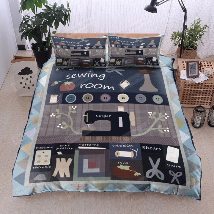 3D Sewing Room And Sewing Equipment Cotton Bed Sheets Spread Comforter Duvet Cover Bedding Sets