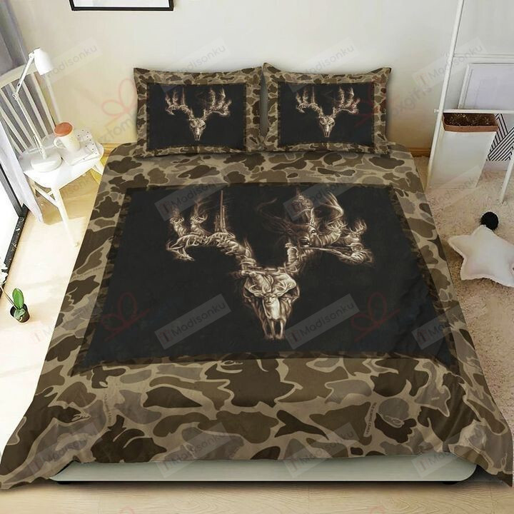 Deer Hunting Bed Sheets Spread Duvet Cover Bedding Set