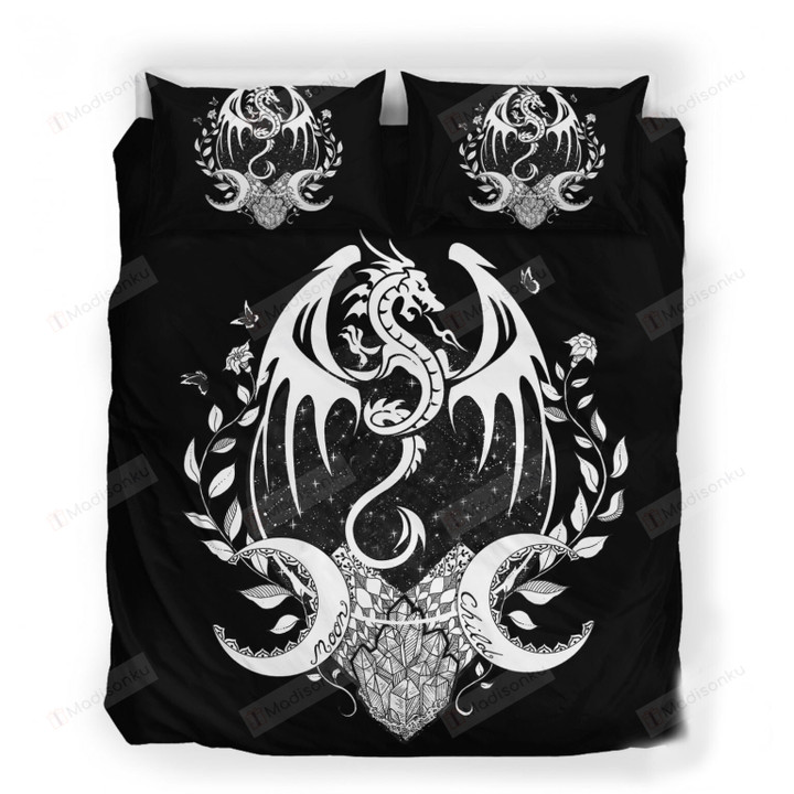 Dragon Moon Child Cotton Bed Sheets Spread Comforter Duvet Cover Bedding Sets