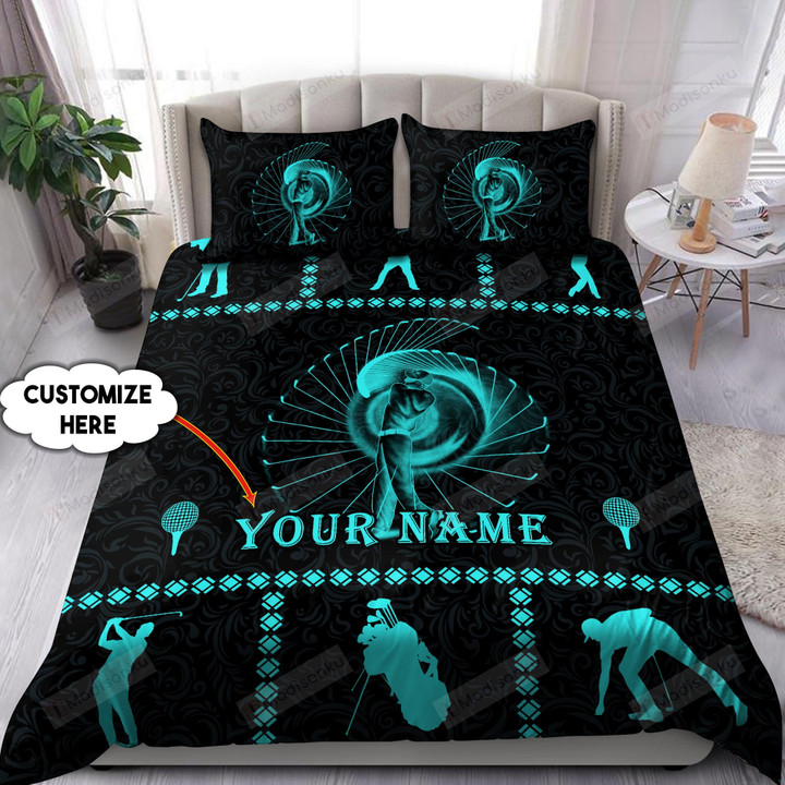 Personalized Golf Bed Sheets Spread Comforter Duvet Cover Bedding Sets