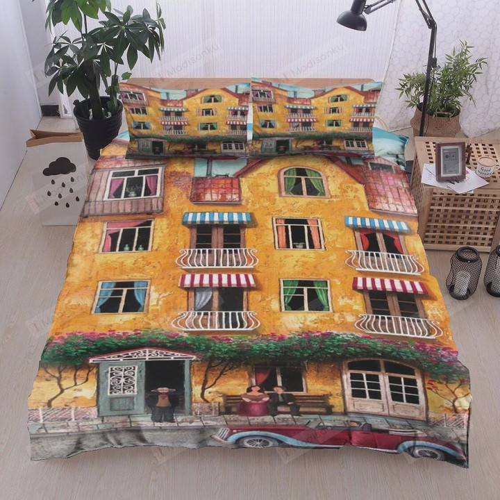 Town Street Cotton Bed Sheets Spread Comforter Duvet Cover Bedding Sets