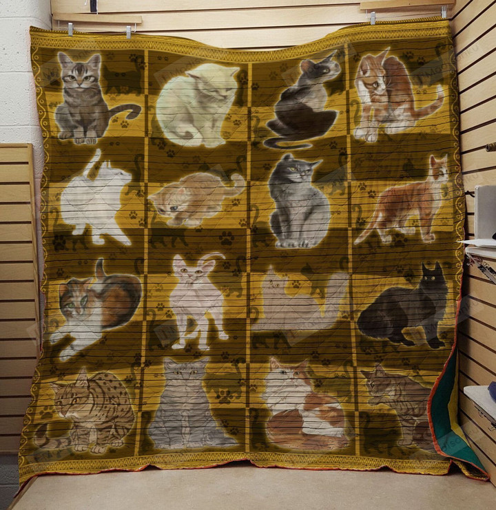 Cats Species, Pictures Of Cats Colored Cats Quilt Blanket Great Customized Blanket Gifts For Birthday Christmas Thanksgiving
