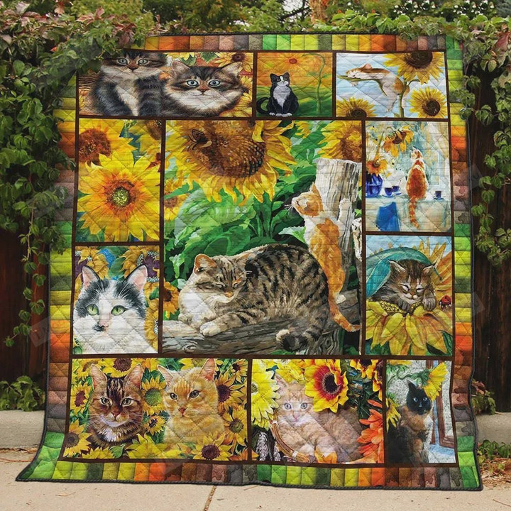 My Sunshine Cats Quilt Blanket Great Customized Blanket Gifts For Birthday Christmas Thanksgiving